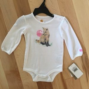 Carhartt girl fox pup onesie size 9m